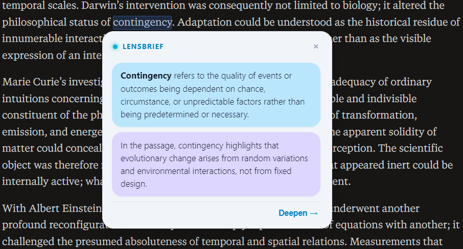 LensBrief Light Theme